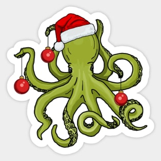 Christmas Kraken Sticker